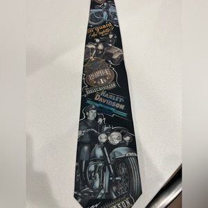 Harley Davidson Tie- Vintage 1994 Ralph Marlin 57” Police Tie